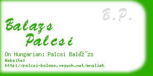 balazs palcsi business card
